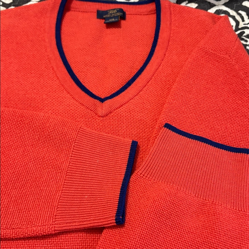 Brooks Brothers Vibrant Red Knit Sweater XXL - Picture 4 of 6